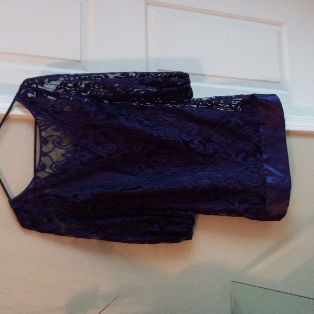 Laundry by Shelli Segal Purple Lace Dress Size 6 US